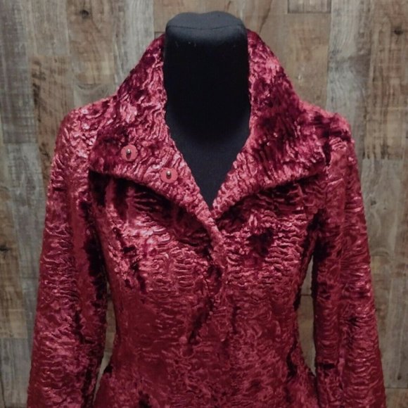 NWT WHITE HOUSE BLACK MARKET FAUX PERSIAN LAMB WOMENS COAT SZ XS PETITE $298 NEW - Picture 2 of 7